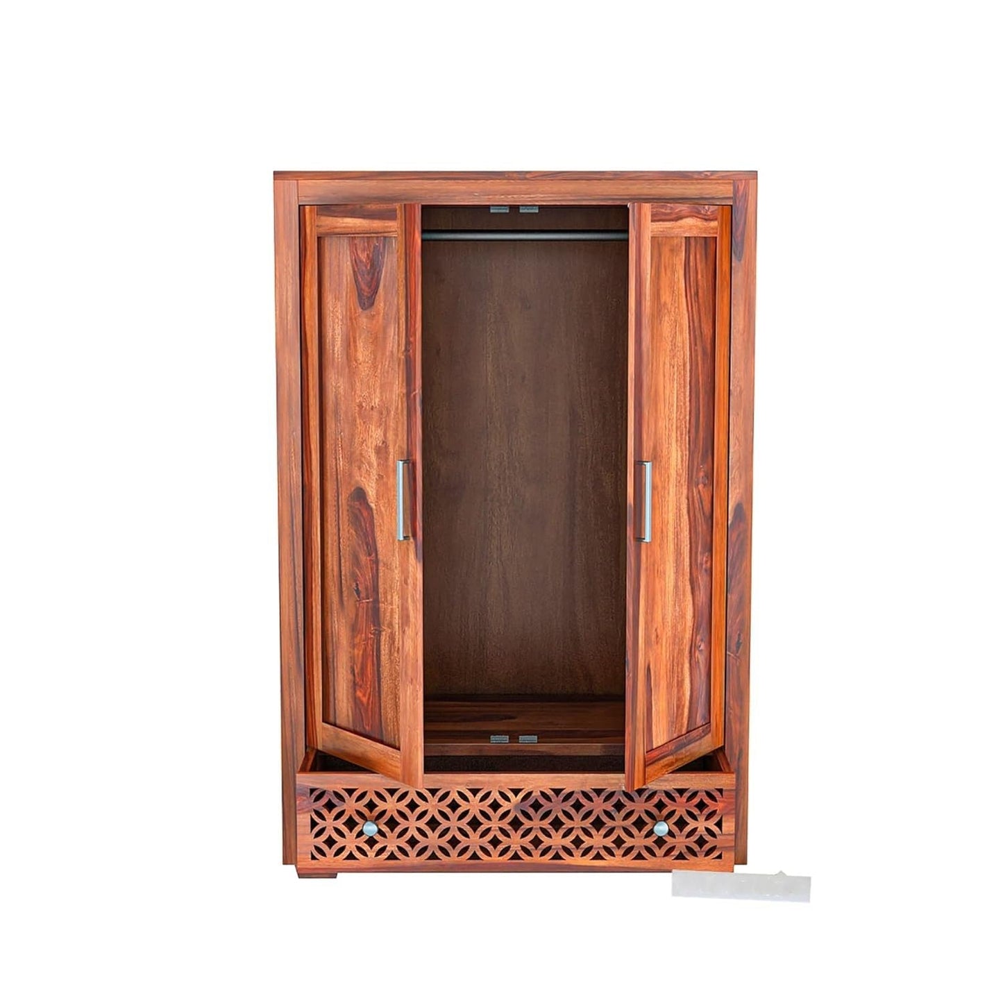 JH Decore Solid Sheesham Wood Almirah For Bedroom