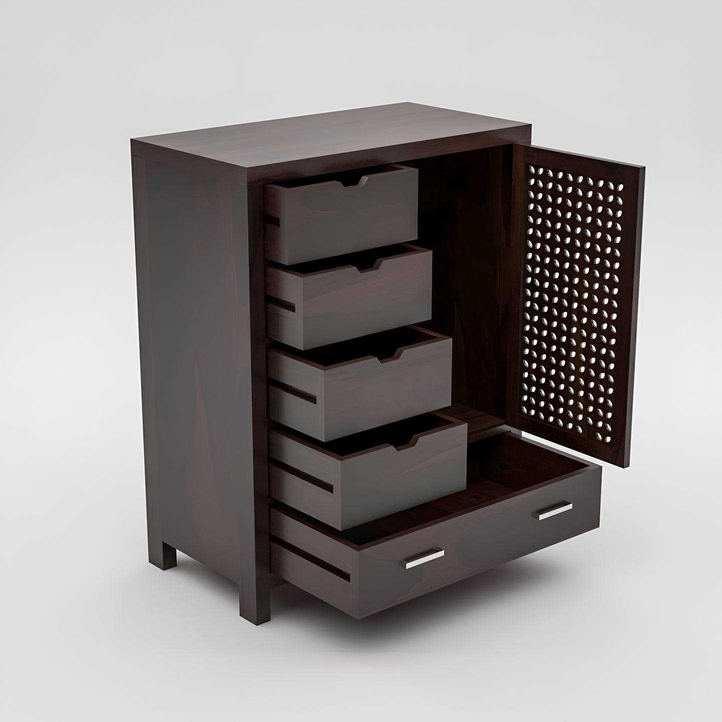 JH Decore Solid Sheesham Wood Storage Cabinet