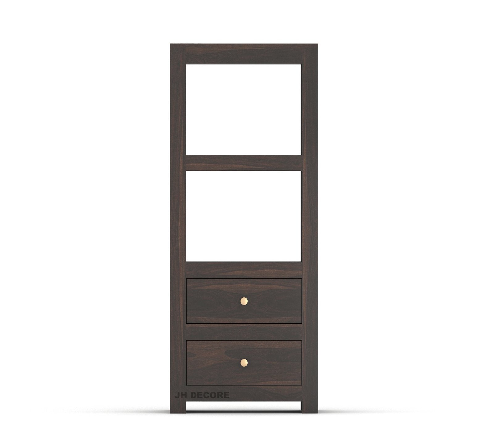 Sheesham Wood Bookshelf with Drawer | Design 1 | JH Decor - Image 2