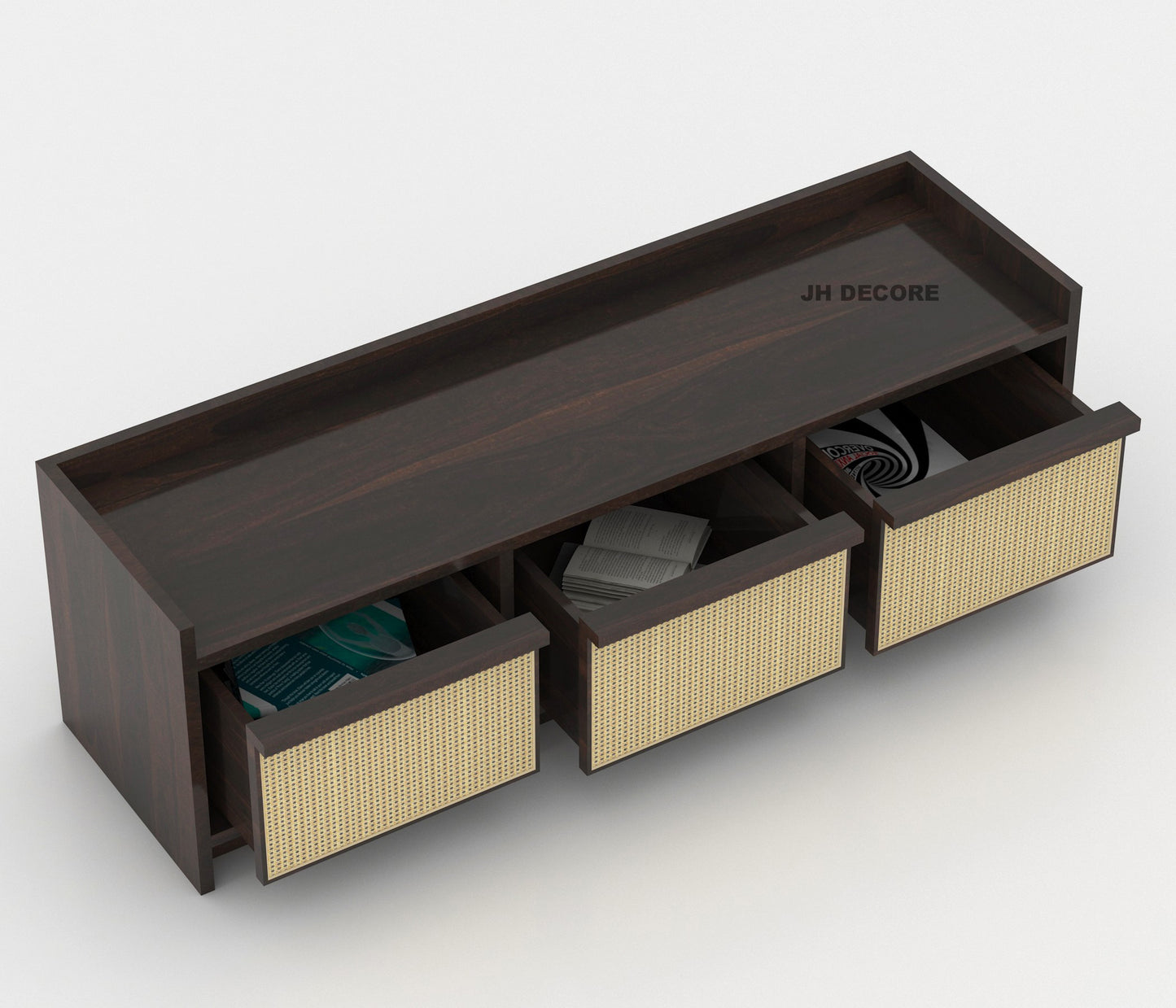 JH Decore Solid Sheesham Wood TV Unit for Living Room