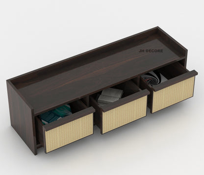 JH Decore Solid Sheesham Wood TV Unit for Living Room