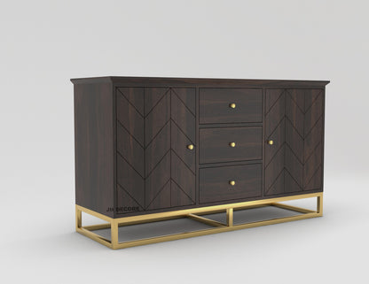 JH Decore Solid Sheesham Wood Sideboard Cabinet