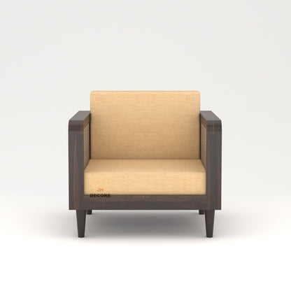 JH Decore Solid Sheesham Wood Cane Design Sofa Set (1+2+3 Seater)