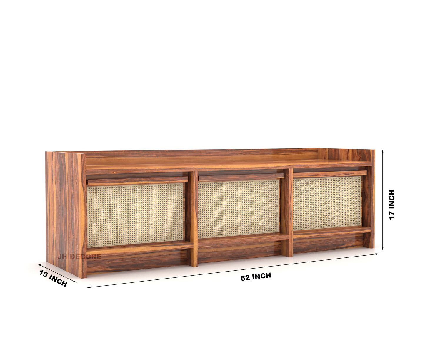 JH Decore Solid Sheesham Wood TV Unit for Living Room