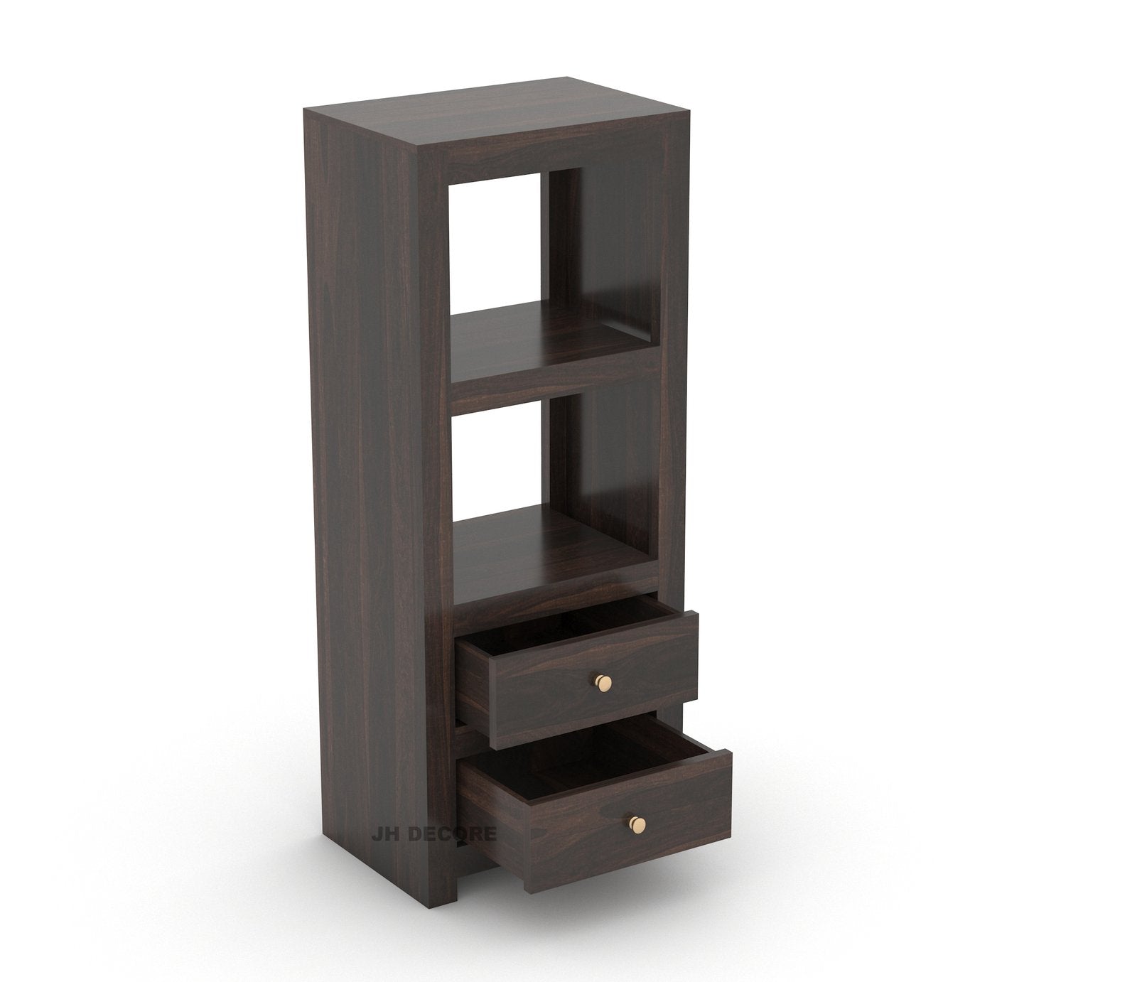 Sheesham Wood Bookshelf with Drawer | Design 1 | JH Decor - Image 4