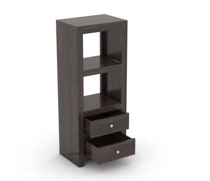 Sheesham Wood Bookshelf with Drawer | Design 1 | JH Decor - Image 4