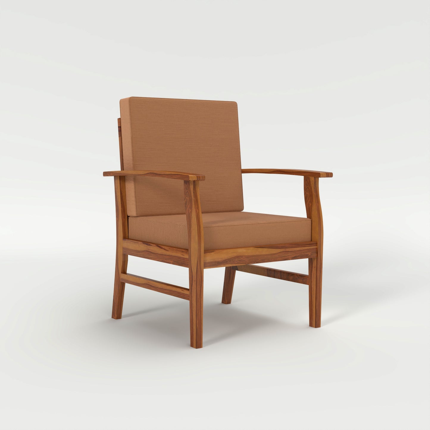 JH Decore Solid Sheesham Wood Lounge Accent Chair