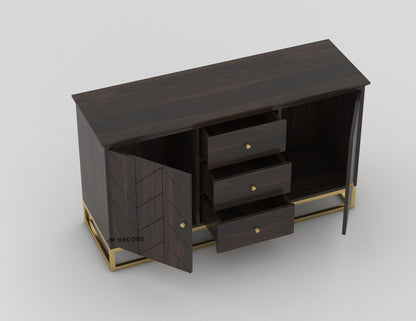 JH Decore Solid Sheesham Wood Sideboard Cabinet