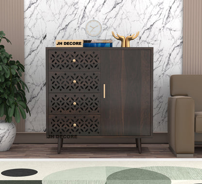 JH Decore Solid Sheesham Wood Sideboard Cabinet