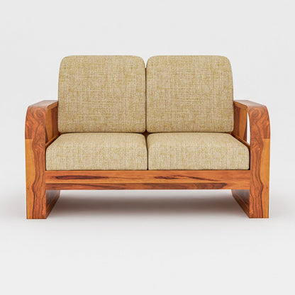 Sheesham Wood 2 Seater Sofa with Curve Handle | JH Decor - Image 2