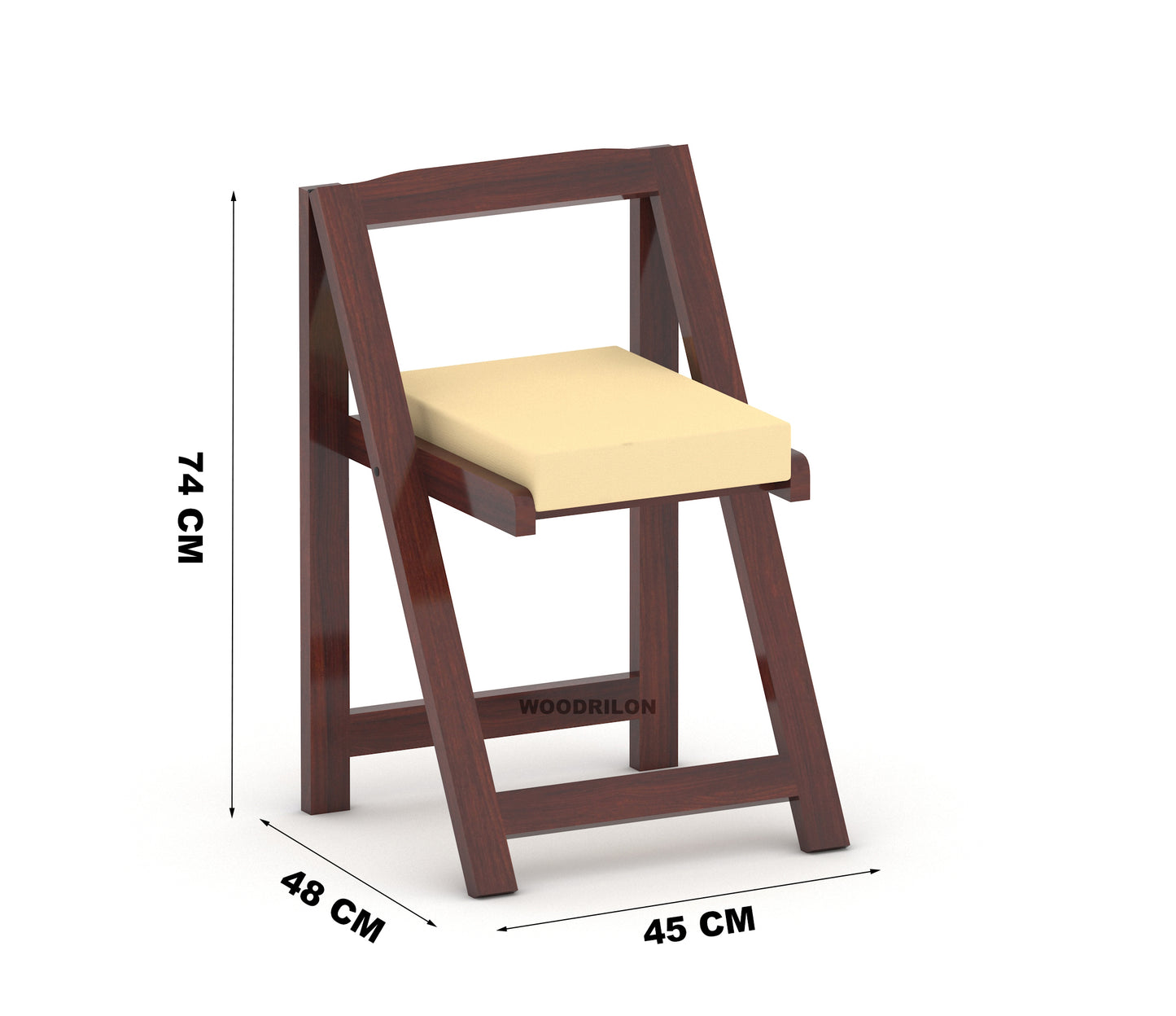 JH Decore Solid Sheesham Wood Folding Dining Table Set with Cushioned Chairs