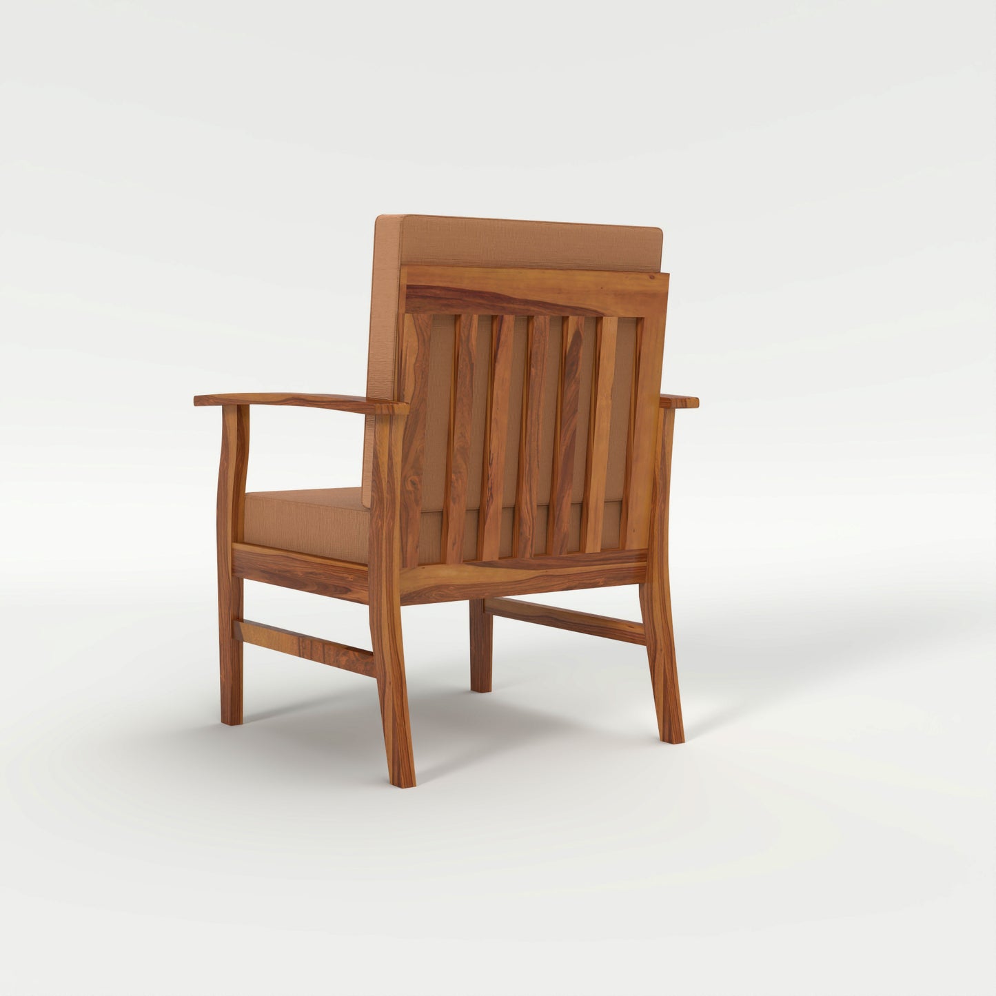 JH Decore Solid Sheesham Wood Lounge Accent Chair