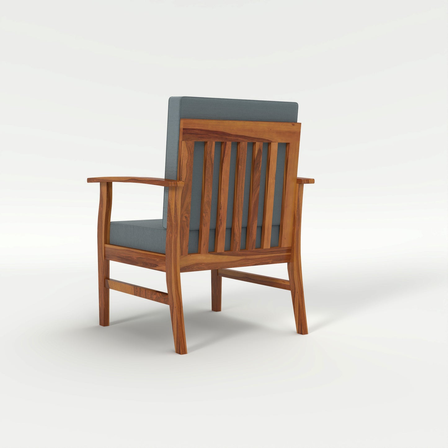 JH Decore Solid Sheesham Wood Lounge Accent Chair