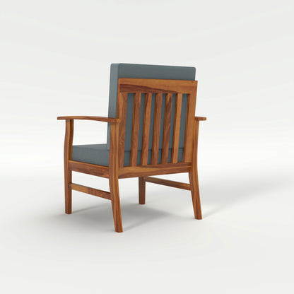 JH Decore Solid Sheesham Wood Lounge Accent Chair