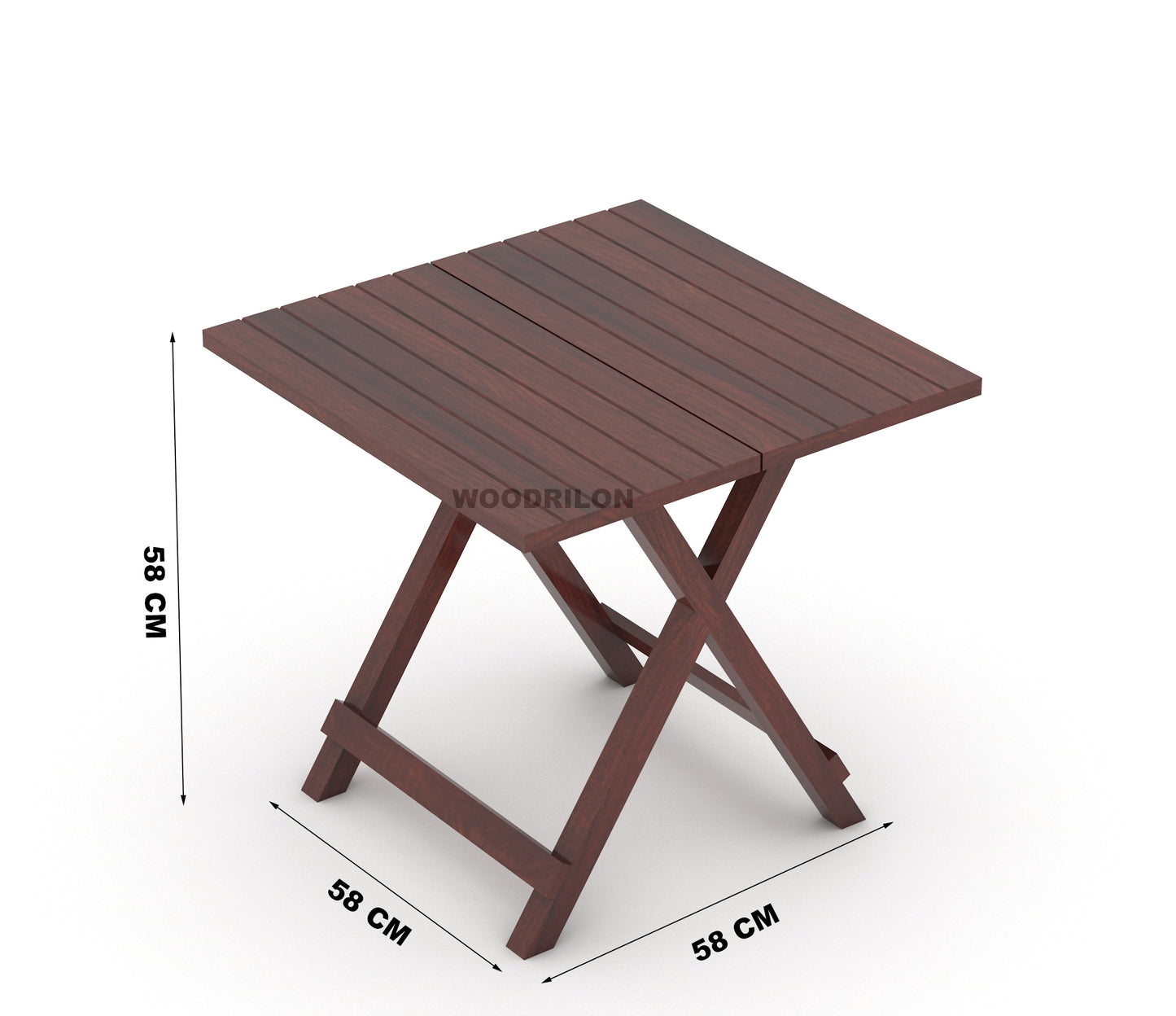 JH Decore Solid Sheesham Wood Folding Dining Table Set with Cushioned Chairs