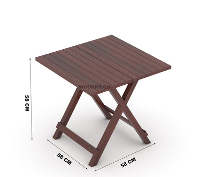 JH Decore Solid Sheesham Wood Folding Dining Table Set with Cushioned Chairs