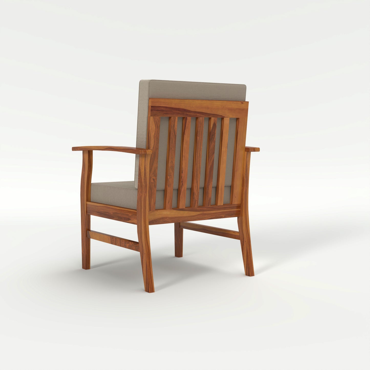 JH Decore Solid Sheesham Wood Lounge Accent Chair