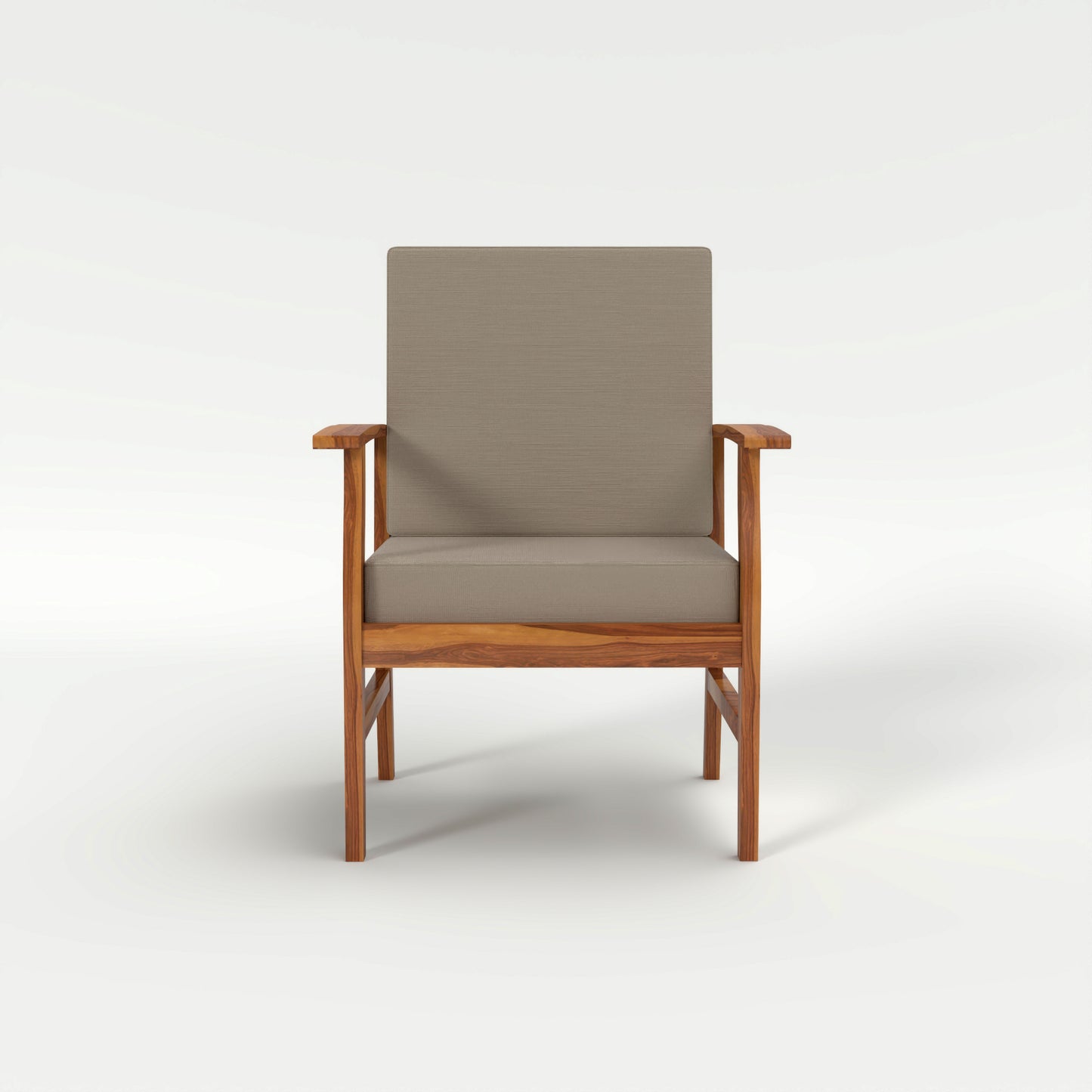 JH Decore Solid Sheesham Wood Lounge Accent Chair