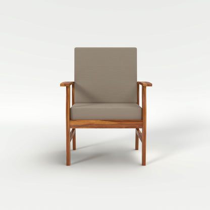 JH Decore Solid Sheesham Wood Lounge Accent Chair