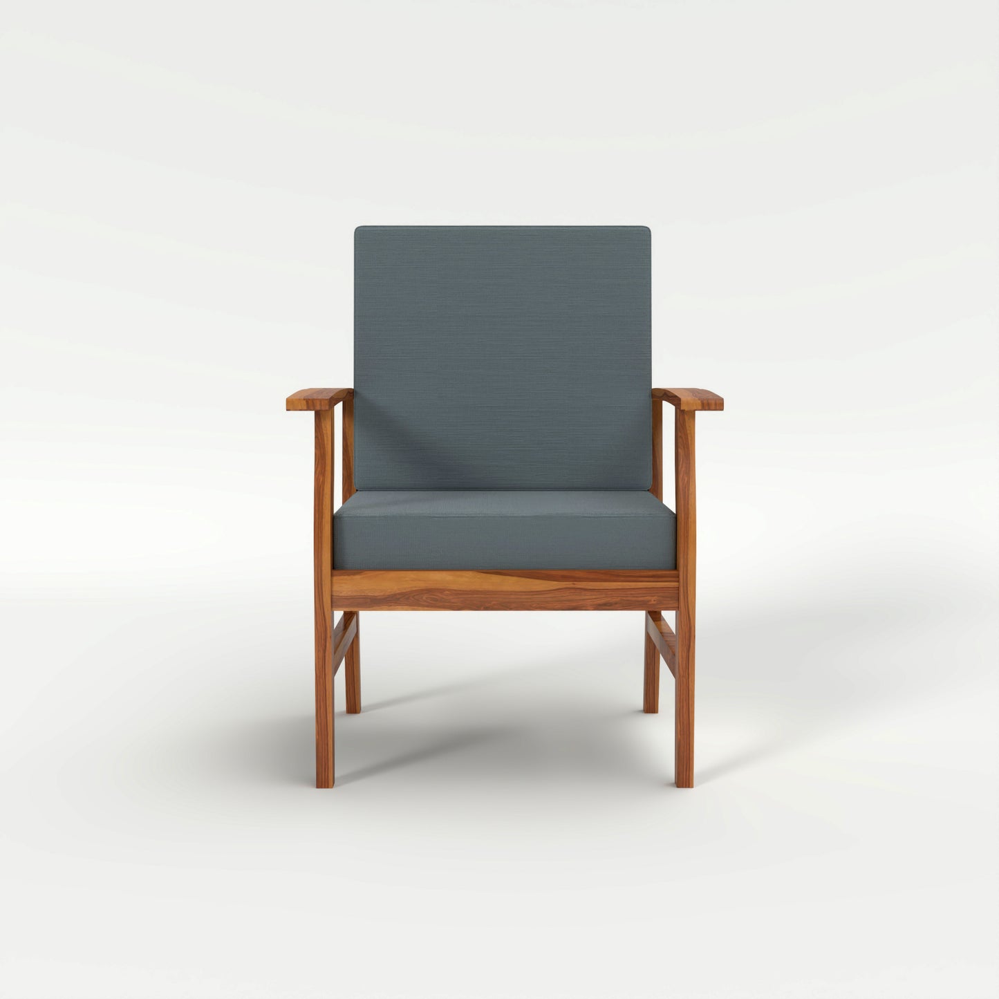 JH Decore Solid Sheesham Wood Lounge Accent Chair