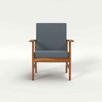 JH Decore Solid Sheesham Wood Lounge Accent Chair