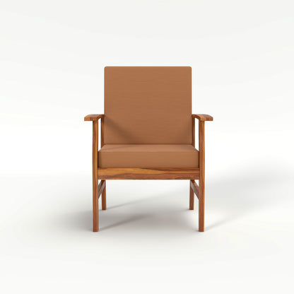 JH Decore Solid Sheesham Wood Lounge Accent Chair