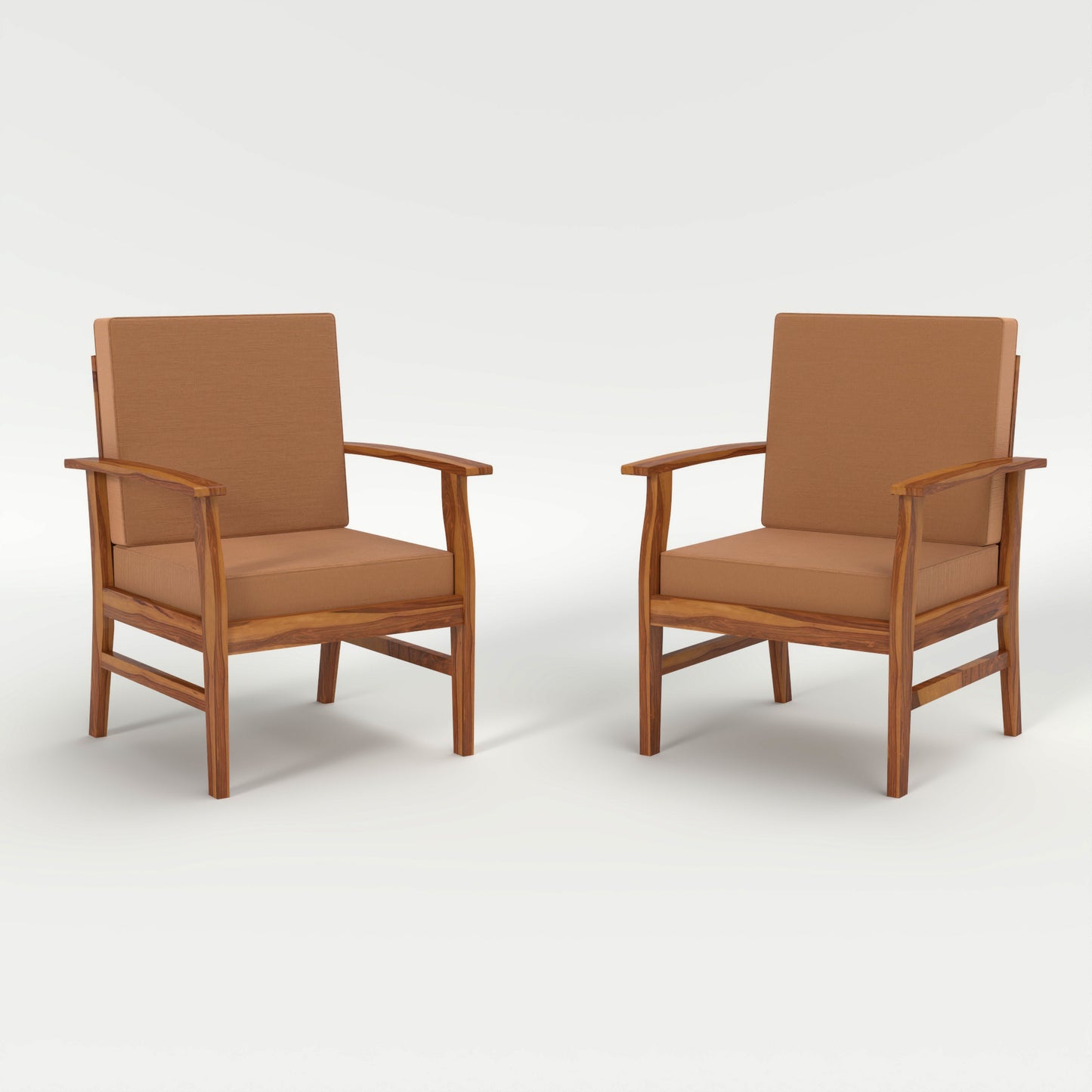 JH Decore Solid Sheesham Wood Lounge Accent Chair