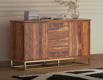 JH Decore Solid Sheesham Wood Sideboard Cabinet