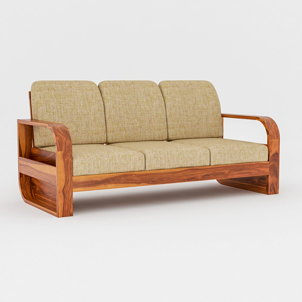 JH Decore Solid Sheesham Wood 4 Seater Sofa Set