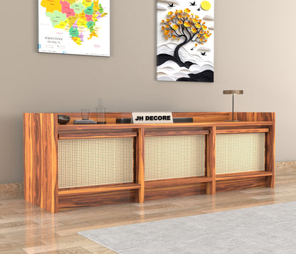 JH Decore Solid Sheesham Wood TV Unit for Living Room
