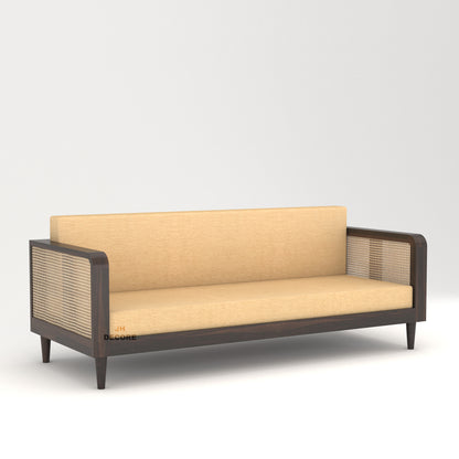 JH Decore Solid Sheesham Wood Cane Design Sofa Set (1+2+3 Seater)