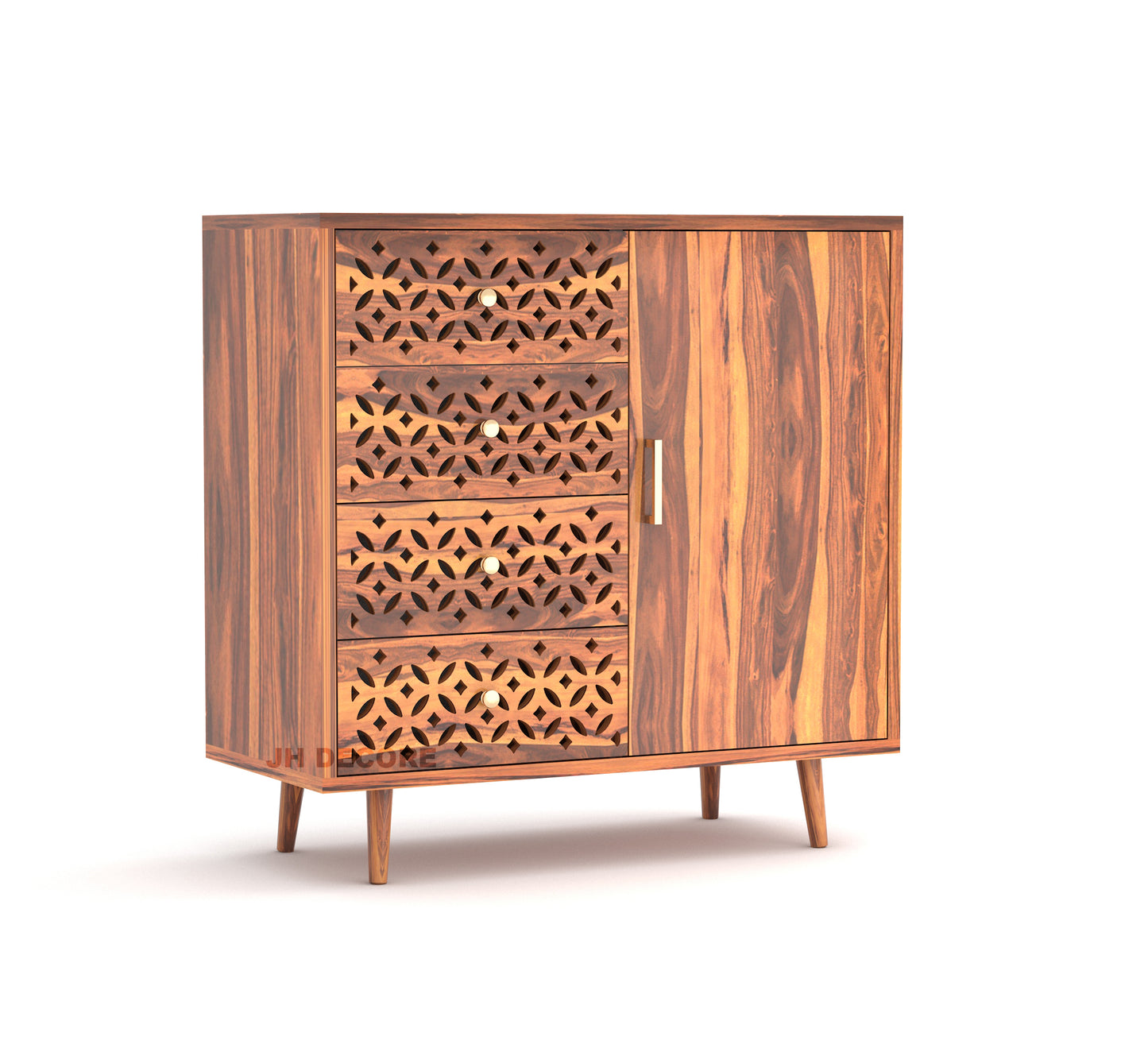 JH Decore Solid Sheesham Wood Sideboard Cabinet