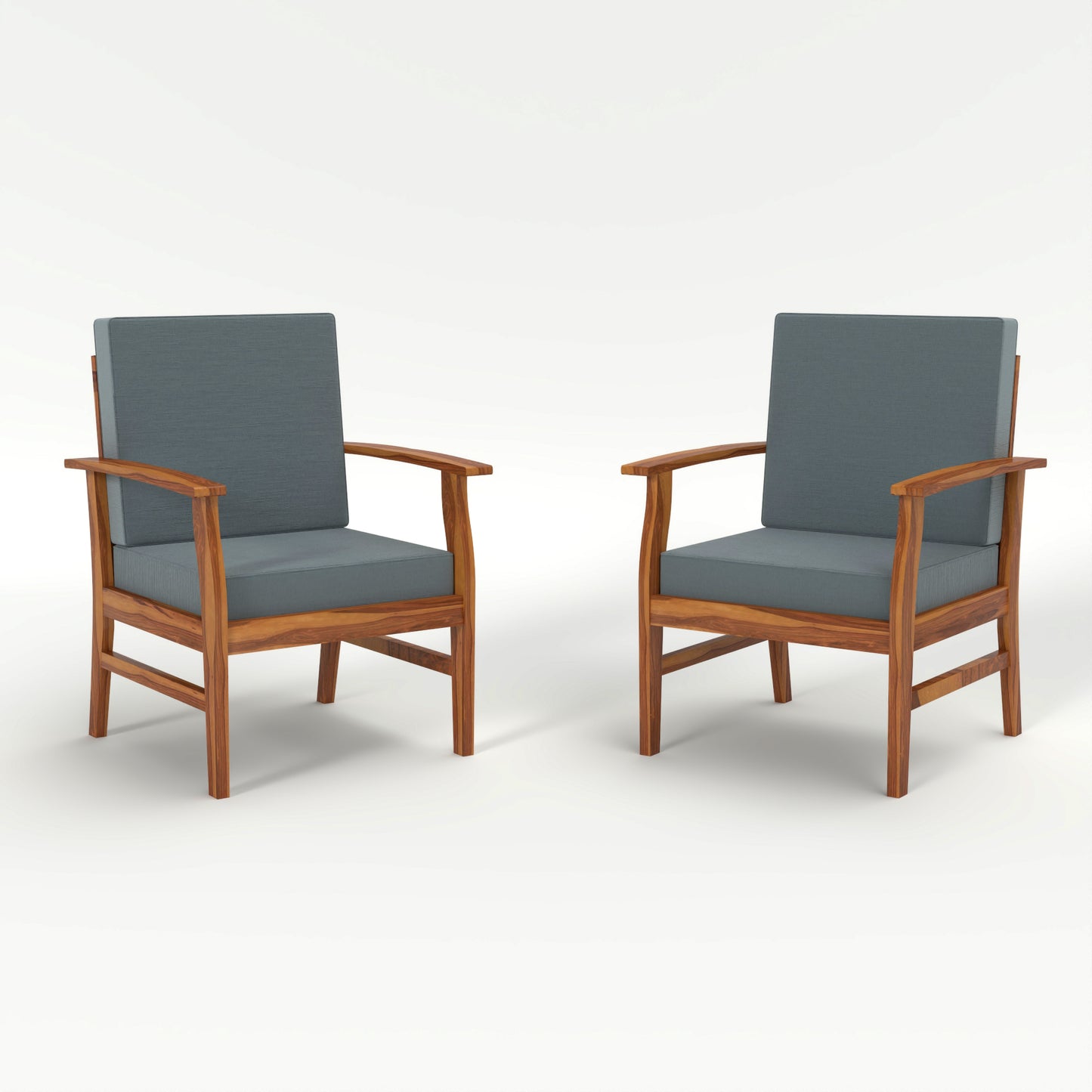 JH Decore Solid Sheesham Wood Lounge Accent Chair