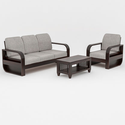 JH Decore Solid Sheesham Wood 4 Seater Sofa Set For Livingroom