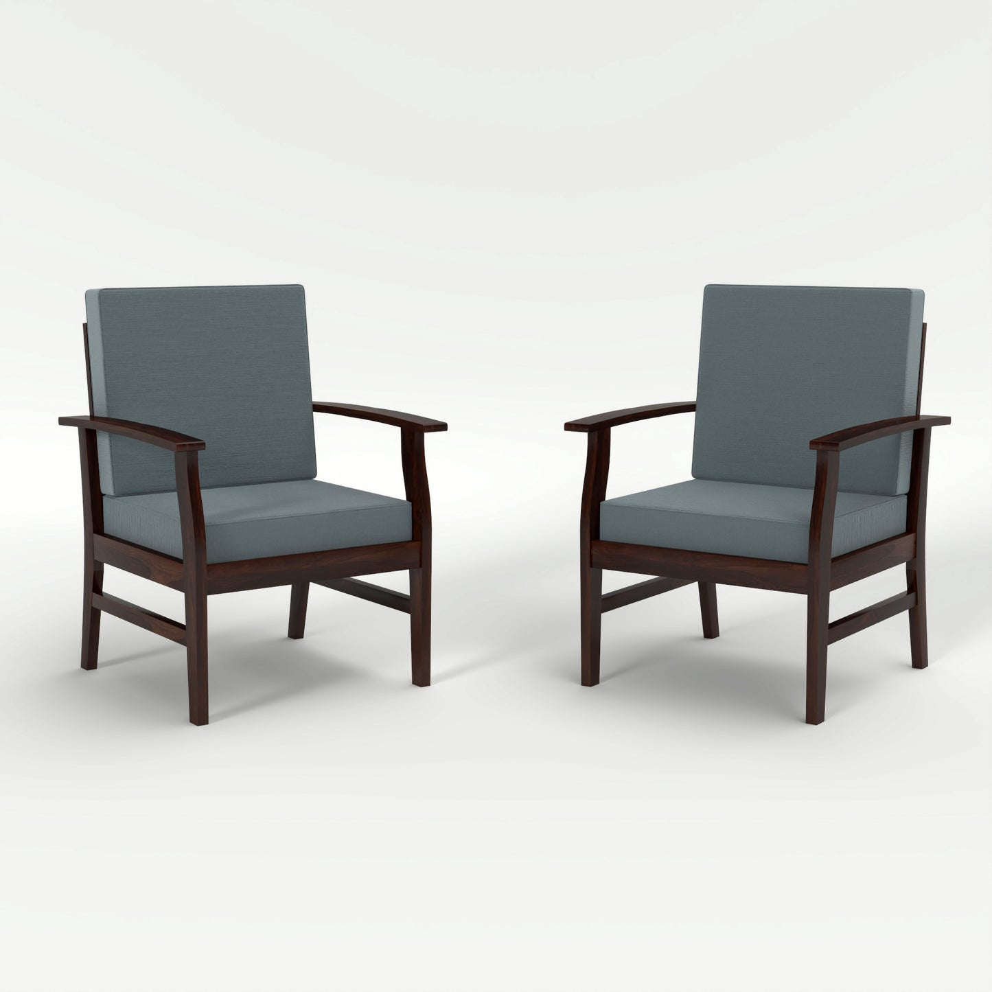 JH Decore Solid Sheesham Wood Lounge Accent Chair