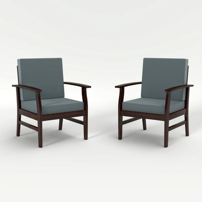 JH Decore Solid Sheesham Wood Lounge Accent Chair
