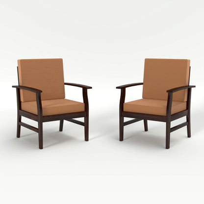 JH Decore Solid Wood Lounge Accent Chair