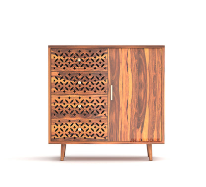 JH Decore Solid Sheesham Wood Sideboard Cabinet