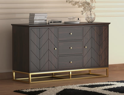 JH Decore Solid Sheesham Wood Sideboard Cabinet