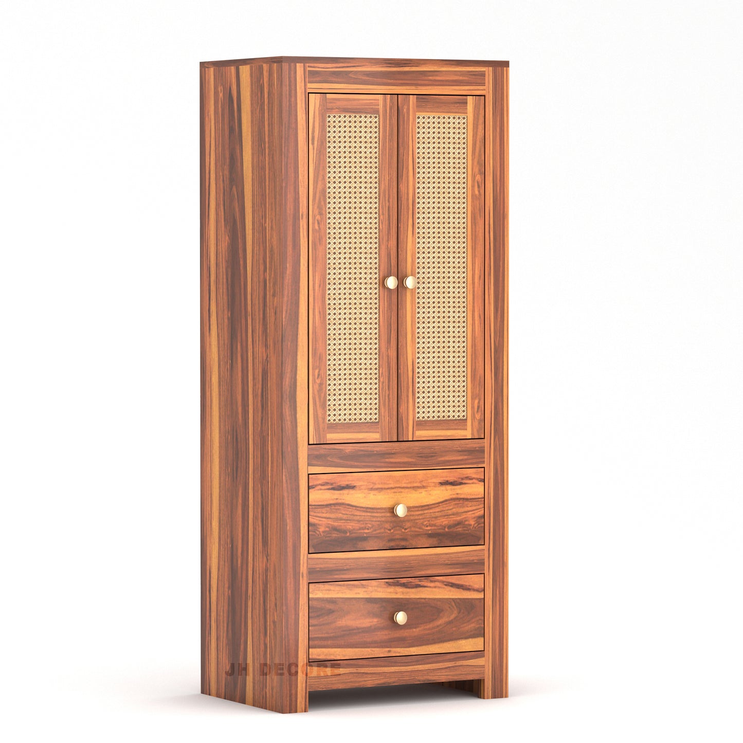 JH Decore Solid Sheesham Wood Almirah For Bedroom
