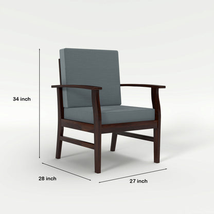 JH Decore Solid Sheesham Wood Lounge Accent Chair