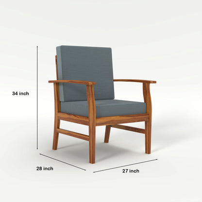 JH Decore Solid Sheesham Wood Lounge Accent Chair