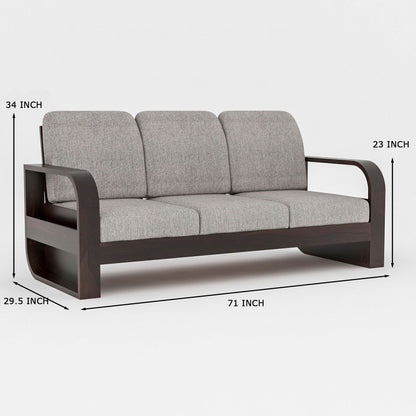 JH Decore Solid Sheesham Wood 4 Seater Sofa Set For Livingroom