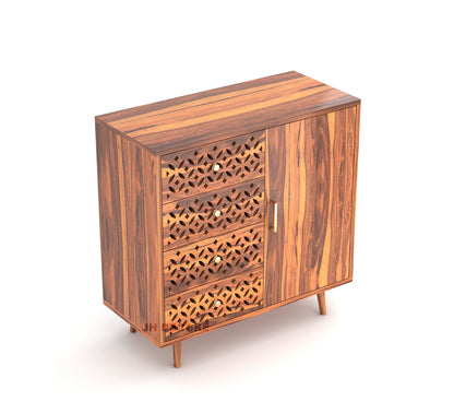 JH Decore Solid Sheesham Wood Sideboard Cabinet