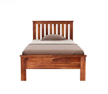 Solid Sheesham Wood Single Cot Bed Without Storage | JH Decor - Image 2