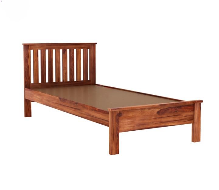 Solid Sheesham Wood Single Cot Bed Without Storage | JH Decor - Image 5