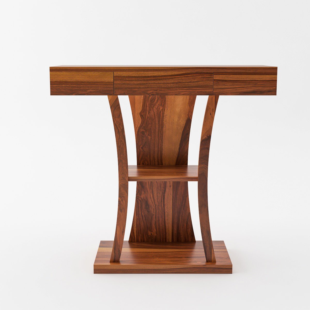 Sheesham Wood Console Table with Drawer & Shelf | JH Decor - Image 3