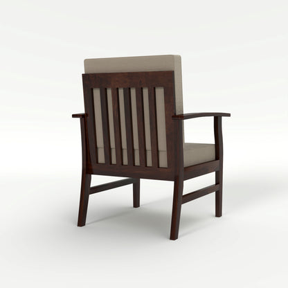 JH Decore Solid Sheesham Wood Accent Lounge Chair
