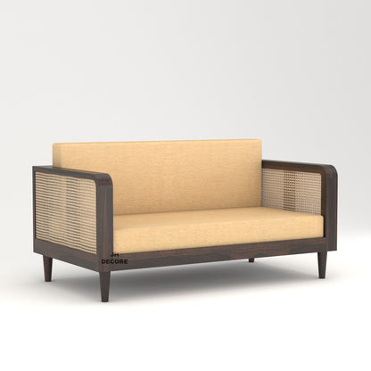 JH Decore Solid Sheesham Wood Cane Design Sofa Set (1+2+3 Seater)