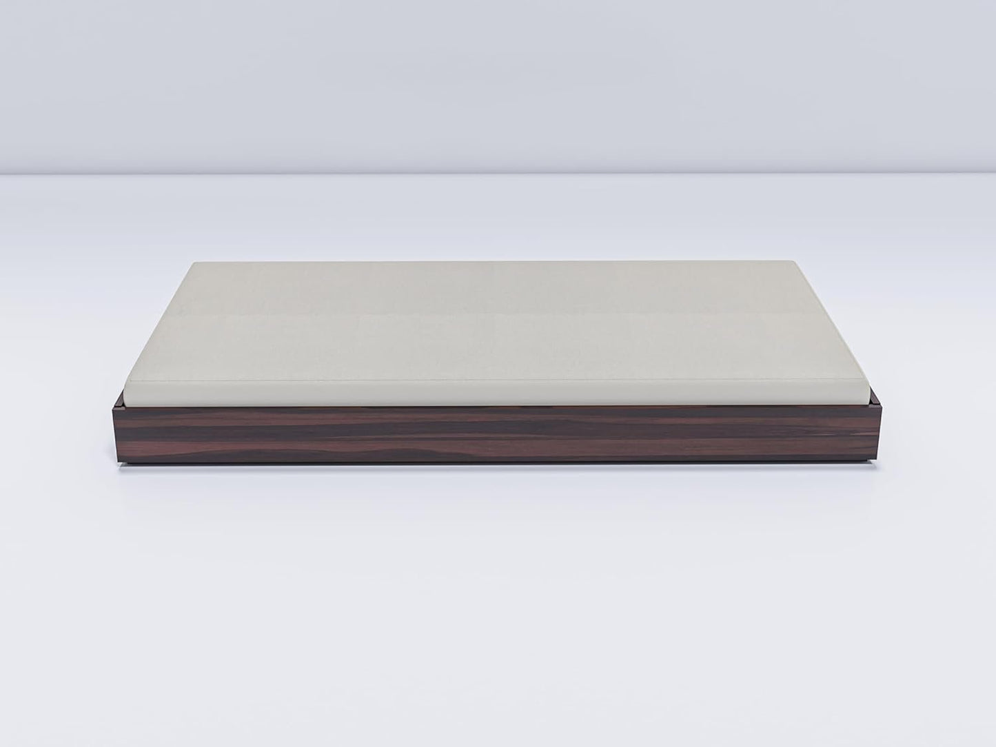 Single Floor Bed Without Mattress | Walnut Finish | JH Decor - Image 2